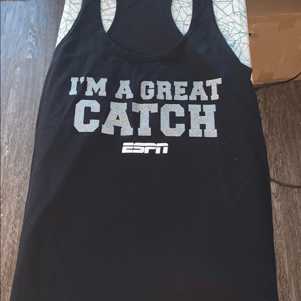 BLACK IM A GREAT CATCH ESPN TEE SIZE MEDIUM